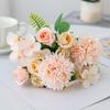 Artificial Flowers Silk Bulbous Chrysanthemum Rose Festival Wreath Wedding Bridal Bouquets Home Vase  Sale Diy Gift Box Decor