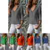 Timeless Solid Color Womens Long Sleeve Office Blouse Dress Shirt