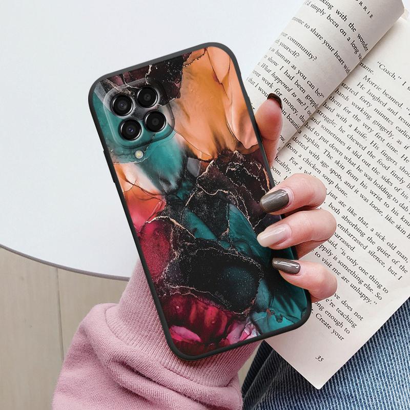 Case For Samsung Galaxy M33 M53 5G Phone Cover Vintage Marble Watercolor Painting Silicone Tpu Funda For Samsung M55 M54 M34 M13