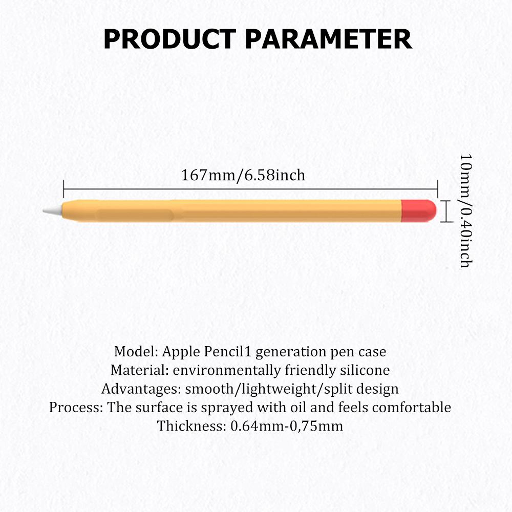 For Apple Pencil 1 2 Stylus Pen Cover Silicone Case Color Matching Protective Shell Non-slip Anti-fall Cases For iPad Pencil 2 1