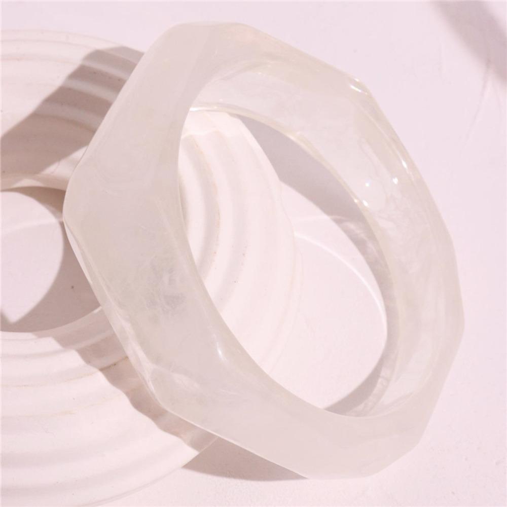 Square Triangle Chunky Bracelets Irregular Retro Hand Ring Exaggerated Resin Bangles  Girls Gift