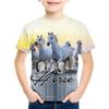 Children's Clothing Boys Tshirt Short Sleeve Stylish 3D Horse Print Kids Summer Clothes Casual Child Girls Clothing O-Neck Tops