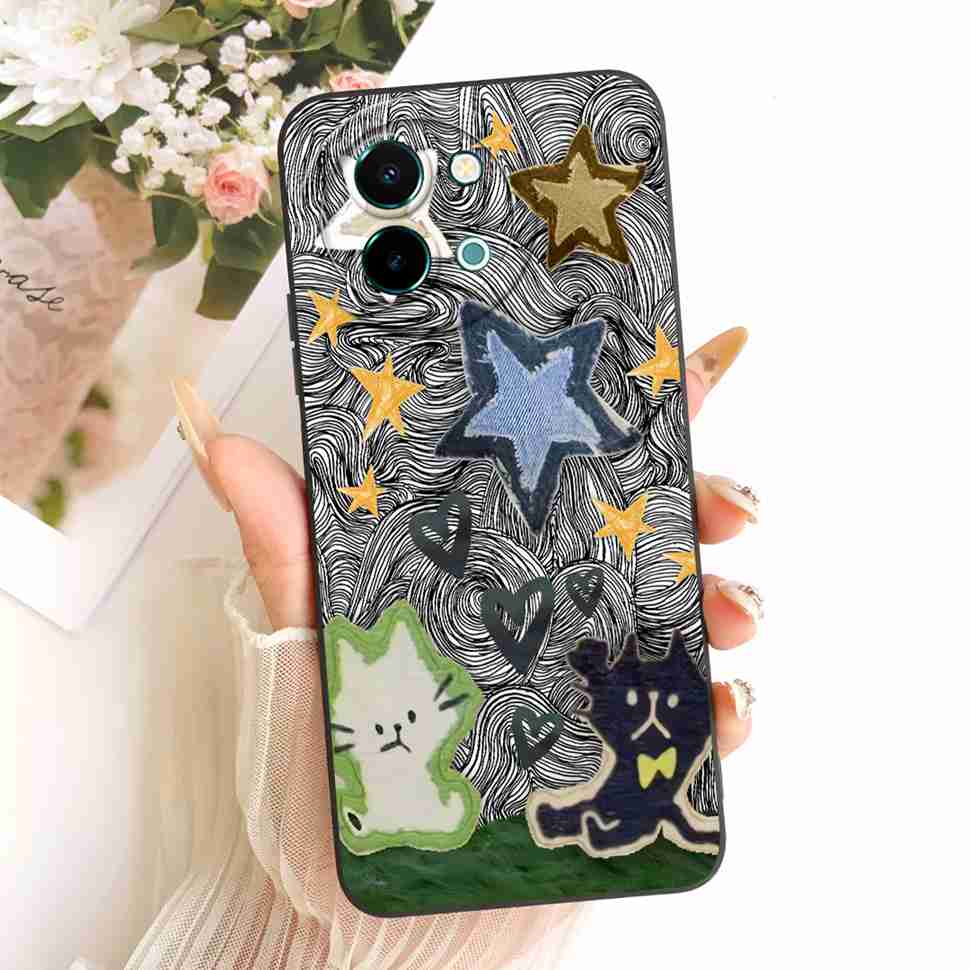 For Vivo Y38 5G Case New Colorful Flower Sunset Silicone Back Cover For Vivo Y38 Y 38 5G Shockproof Phone Cases Fundas Capa