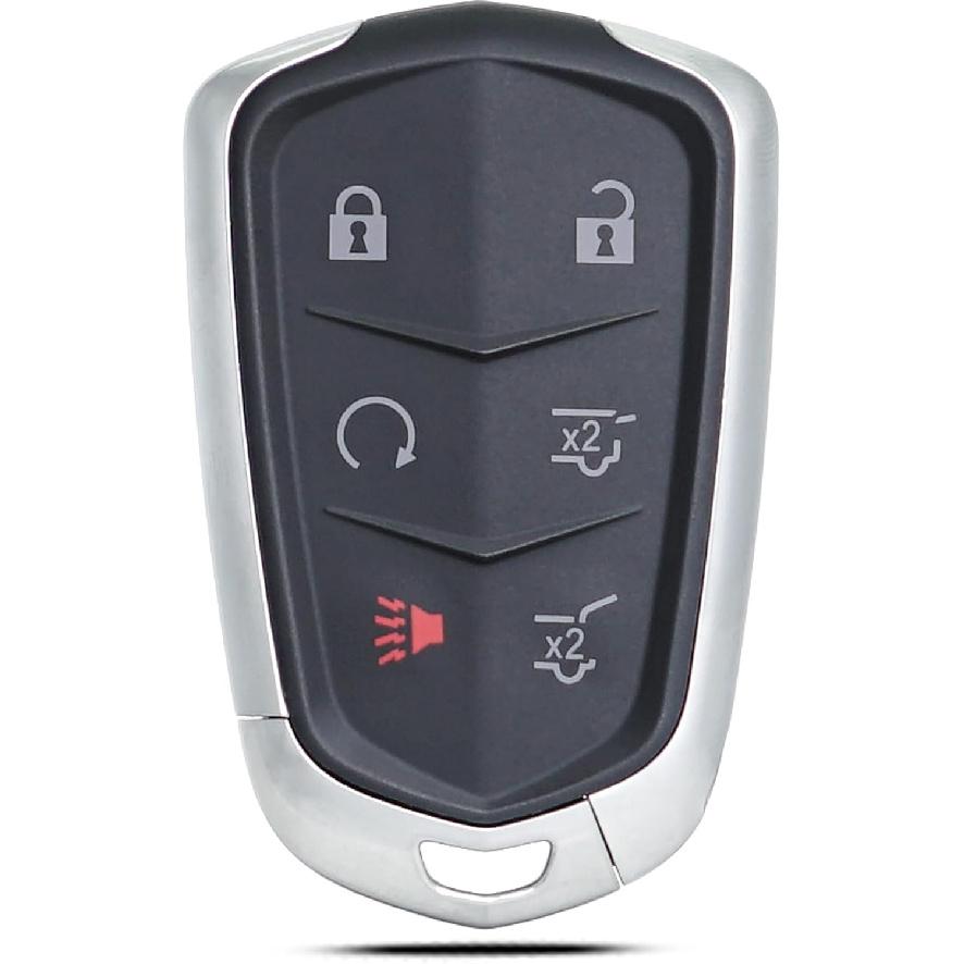 Key Fob Shell Case Replacement Fits for Cadillac Escalade ESV 2015 2016 2017 2018 Keyless Entry Remote Control 6 Button Pad Cover