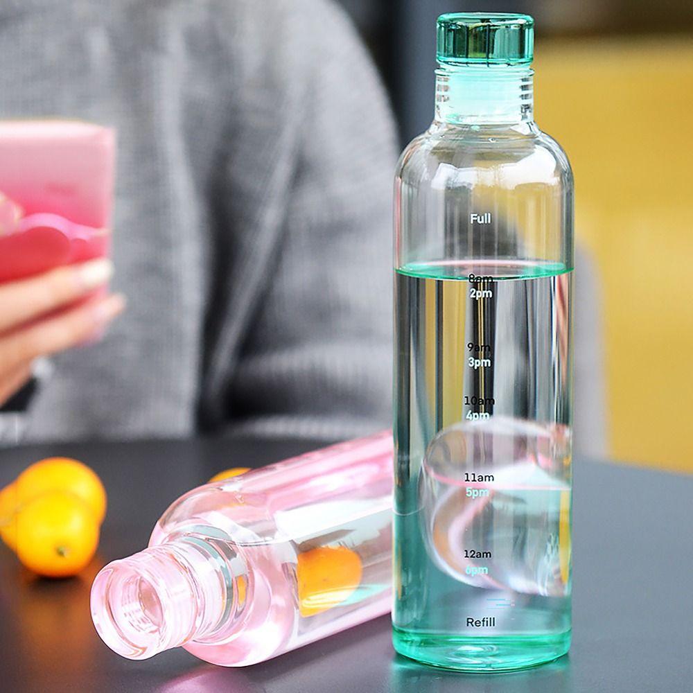 Leakproof Water Bottle Timescale Juice Bottle Portable Tea Coffee Cup for Outdoor Sports
