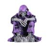 Spooky Halloween Small Ornaments Purple Clothed Handheld Bell Skeleton Carrying Bell Ornaments Atmosphere Ghost Resin Craft