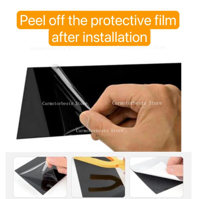 Glossy Black Silver Carbon Pillar Post Fit For Mercedes Benz CLA Class C117 2013-2018 Door Window Column BC Trim Sticker Cover