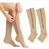 Compression Stockings Sports Pressure Long Cycling Socks Zipper Professional Leg Support Thick Men Women Socks