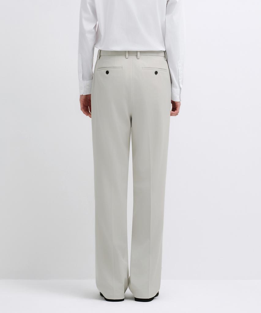 MUSINSA STANDARD Wide Hidden Banding Slacks [Dusty Cream]