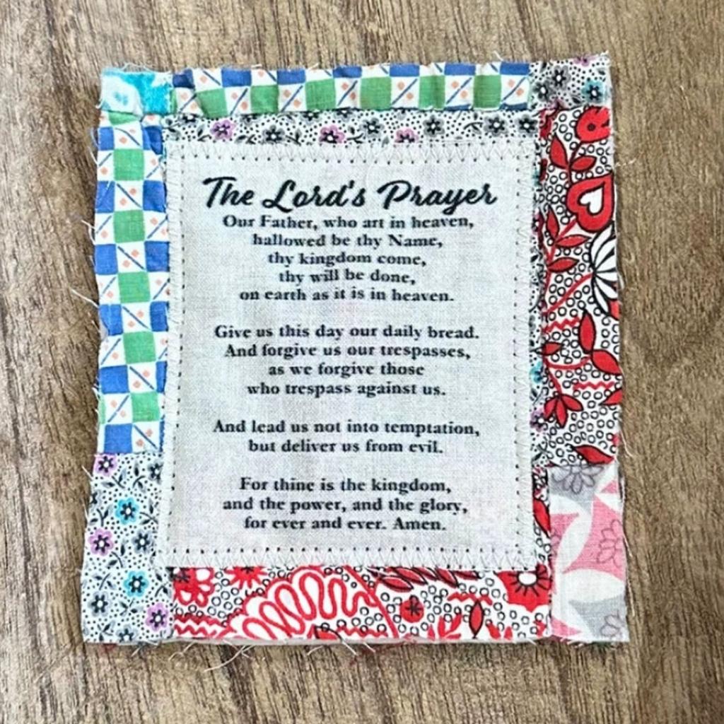 Handmade Prayer Quilt With Cross Inside,Pocket Prayer Quilt,Sew Individually Colorful Quilts Mini Scripture Quilts,Sympathy,Remembrance Christian Gift