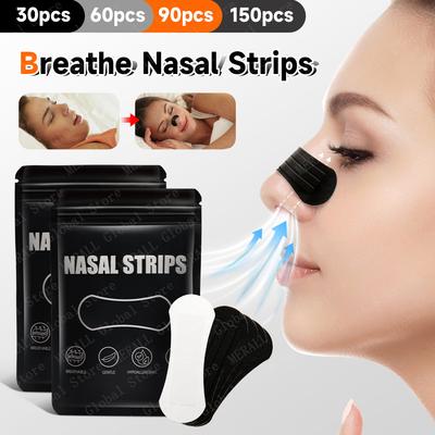 30/150/300Pcs Anti Snore Nasal Strips Adults Anti-Snoring Device Better Breath Improve Sleeping Hypoallergenic Gentle Adhesive
