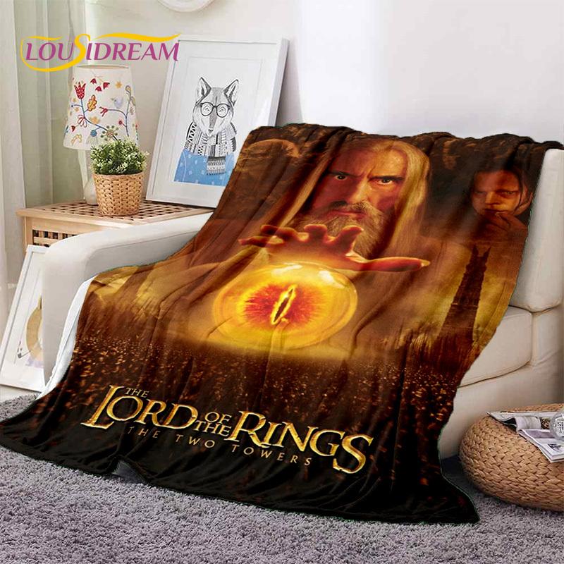 L-Lord of The Rings H-Hobbit Film Zachte Dekens, Houd Warm Plaid Deken Comfortabele Deken voor Picknick Bedden Bank Huis Slaapkamer