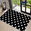 Klassischer Polka-Dot Rechteckteppich Retro-Punkte-Muster Heimdeko-Matte Rutschfeste Bodenteppich Eingangsbereich Fußmatte Türvorleger