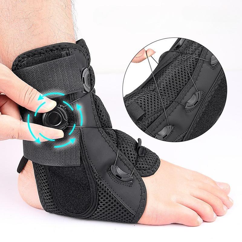 Verstellbare Knöchelbandage zur Unterstützung bei verstauchtem Knöchel mit seitlichen Stabilisatoren für Männer und Frauen Knöchelschiene Stabilisator