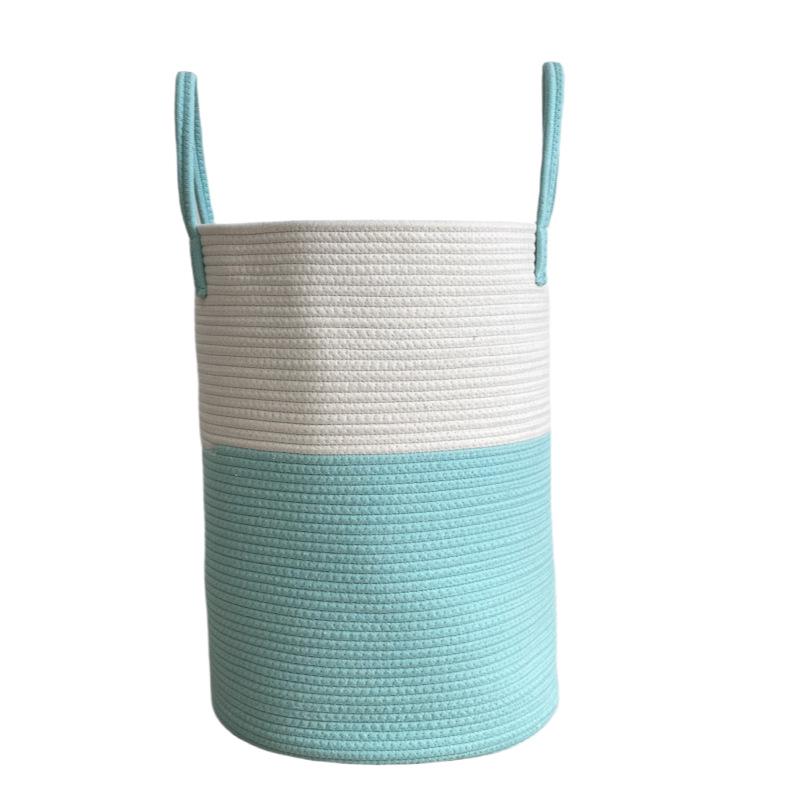 Nordic Simple Style Cotton Rope Storage Basket for Laundry and Toys