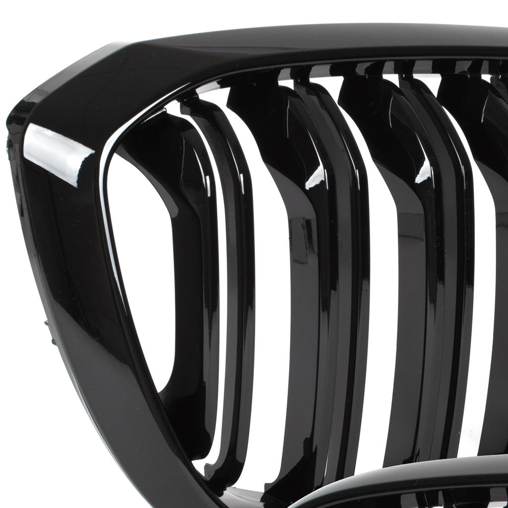 BMW X4 G02 2018- Grille Between Headlights (Kidneys) Left + Right Set, Black Glossy Double Bar
