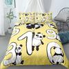 Panda Printed 2/3Pcs Bedding Set Bamboo Duvet Cover For Adult Child Bedclothes And Pillowcases Comforter Covers Bed Sets