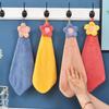 Kids Cute Hand Towel Soft Thicken Coral Fleece Super Absorbent Quick Dry Children Terry Towels for Kitchen Bathroom Home Use