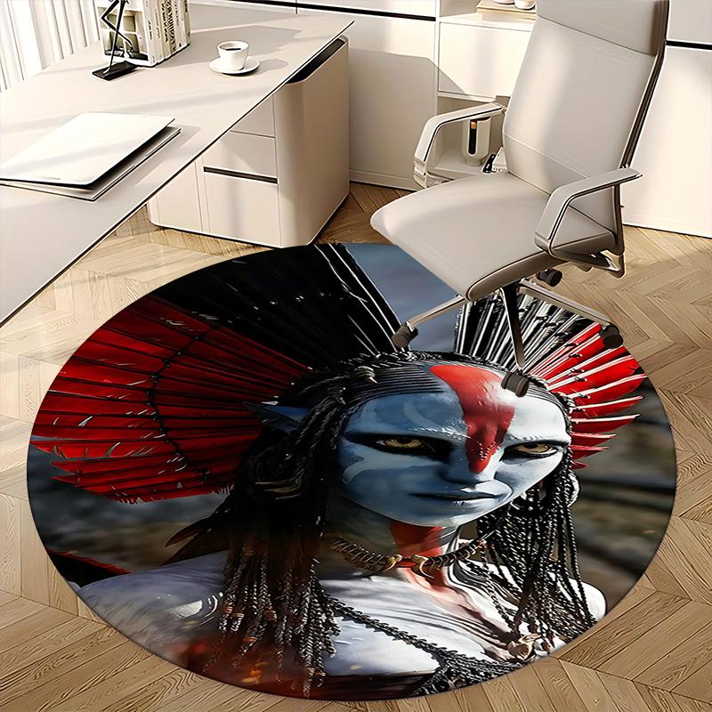 Avatar-Inspired Chair Mat - Round Carpet for Home Decor, Office Use, and Gifts0248b