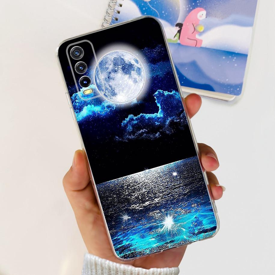 For Vivo Y11s Y12s Case V2028 V2026 V2033 Popular Flower Clear Silicon Back Cover For Vivo Y20 Y20i Y20s V2029 V2027 V2032 Funda