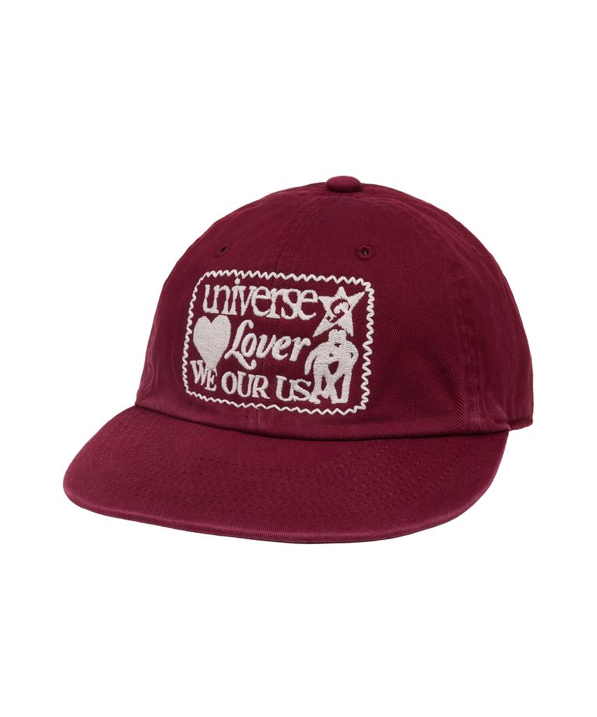 Yunibeoseugameonteu Universe Rubber Patch Washed Cap_Burgundy