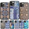 Kunst Dekorativ Marokkanische Fliese Handyhülle Für iPhone 17 Air 16 15 14 11 12 13 Pro MAX Plus Hülle Schale coque