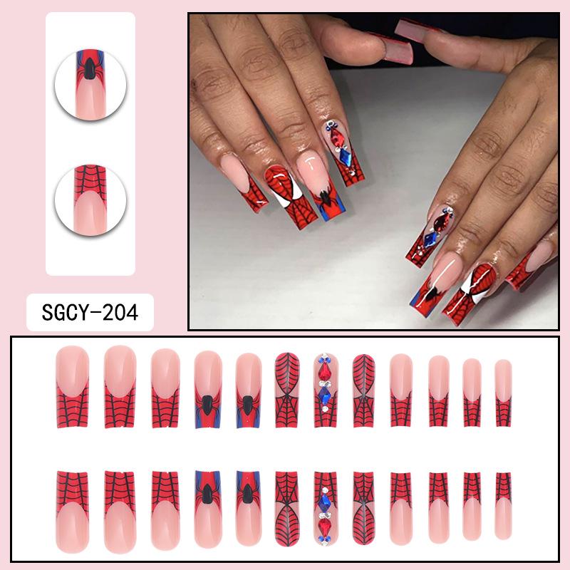 O5 European & American Long Press-On Nails - Hot Girl Wearable Nail Art Stickers
