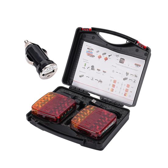 Magnetic Wireless Trailer Lights Kit High Lumens Super Bright IP67 Waterproof Rechargeable Car Rear Lights LED Tail Tow Lights