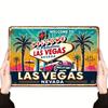 Panneau en Métal INDUSTRIALGLAMDECZ Las Vegas | Décor Néon Rétro | Cadeau de Casino Parfait pour Chambres, Bars, Hôtels & Ambiance Glamour