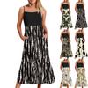 Damen Long Beach Casual Elegant Spaghettiträger Maxikleid Floral Low-Key Fließendes Bohemian Kleid