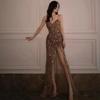 2026 Women's Sexy Sleeveless Backless Sequin Evening Dress with Slit