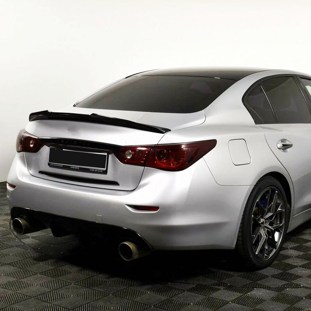 Heckspoiler Flügel Kofferraumlippe Heckabweiser Splitter Diffusor für Infiniti Q50 2014-2021 PSM-Stil Äußere Tuning-Zubehörteile
