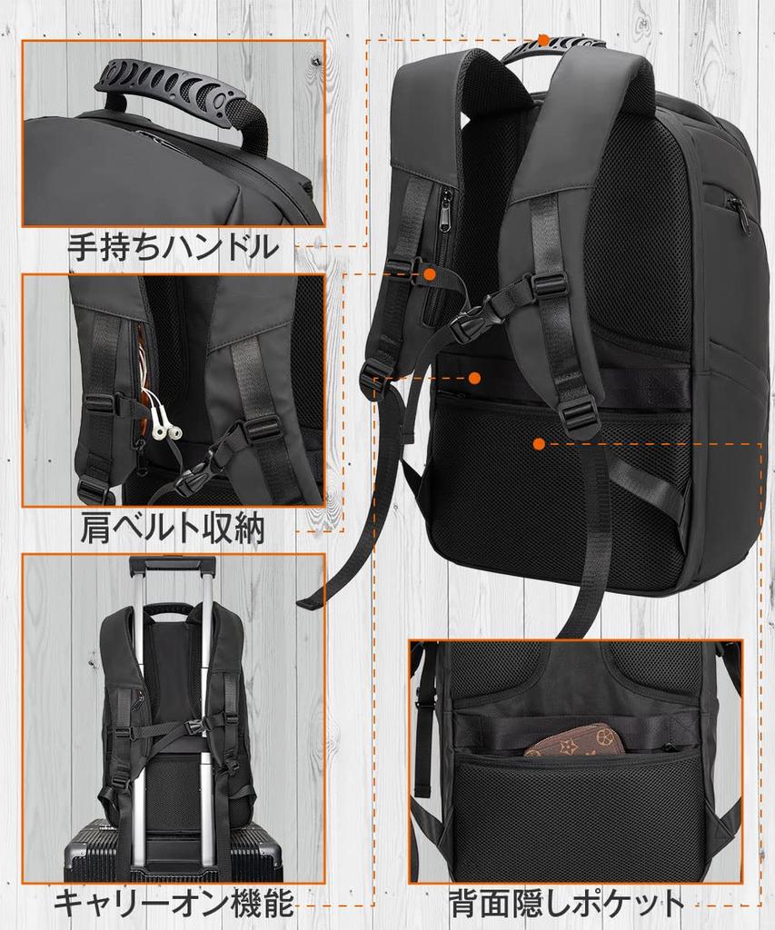 Business Lunch Square Large PC For Business USB Charging Prevents Deformation [ABIBA] Backpack, Men's Backpack, Bag, Rucksack, Capacity, Backpack,