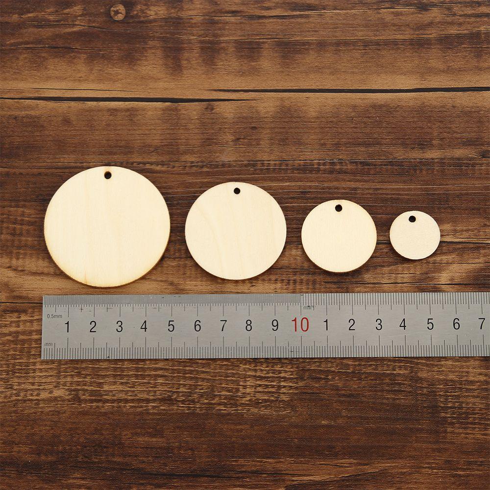 Natural Home Decoration Round Shape Slice Wood DIY Craft Wood Piece Hanging Pendant Wooden Ornament