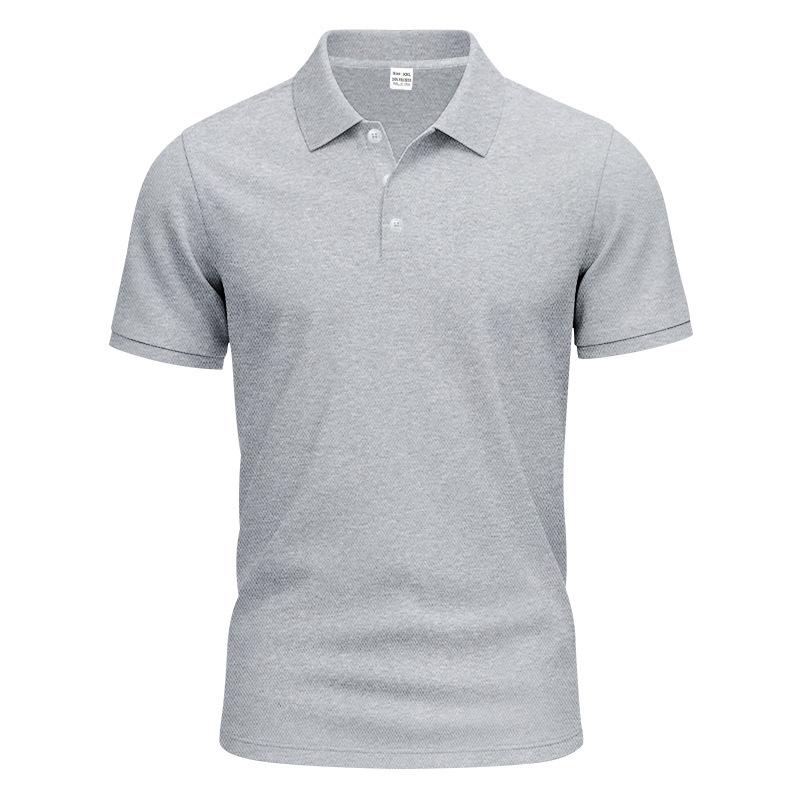 European and American Men's Simple Quick-drying Polo POLO Shirt Golf Type Men's Gentleman Loose Breathable Lapel Short Sleeves