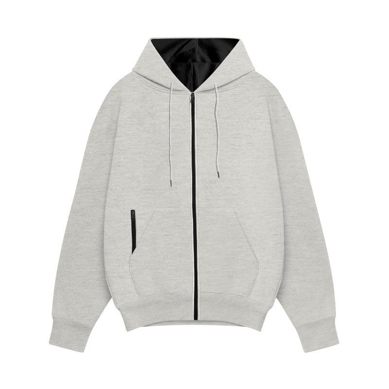 2026 New Men's Comfortable Fleece Hooded Sweatshirt Zipper Sports Shirt Long Sleeved Sweatshirt Autumn and Winter Season