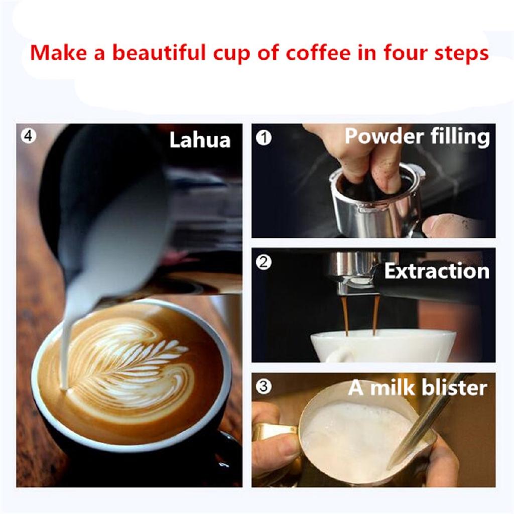 850W Automatic Coffee Maker Barista Espresso Machine Milk Steamer 180x250x300mm