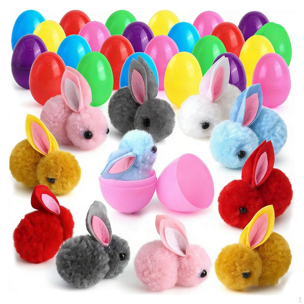 Easter Egg Filled Basket Stuffers Decorative Cute Colorful Eggs Party Favor for Kids School