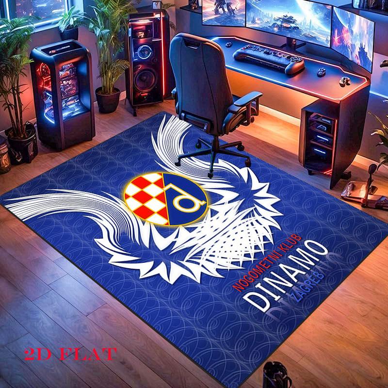 Alfombra para GNK Dinamo Zagreb para Sala de Estar, Dormitorio, Hogar, Decoración de Sofá, Alfombrilla Antideslizante para Jugar Niños
