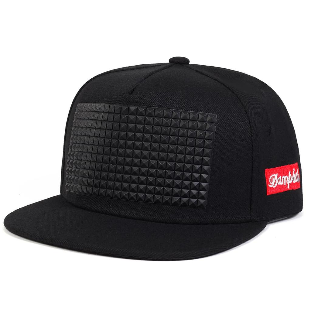 Unisex Square Rubber Top Embroidery Hip-hop Hats Spring and Autumn Outdoor Adjustable Casual Baseball Caps Sunscreen Hat