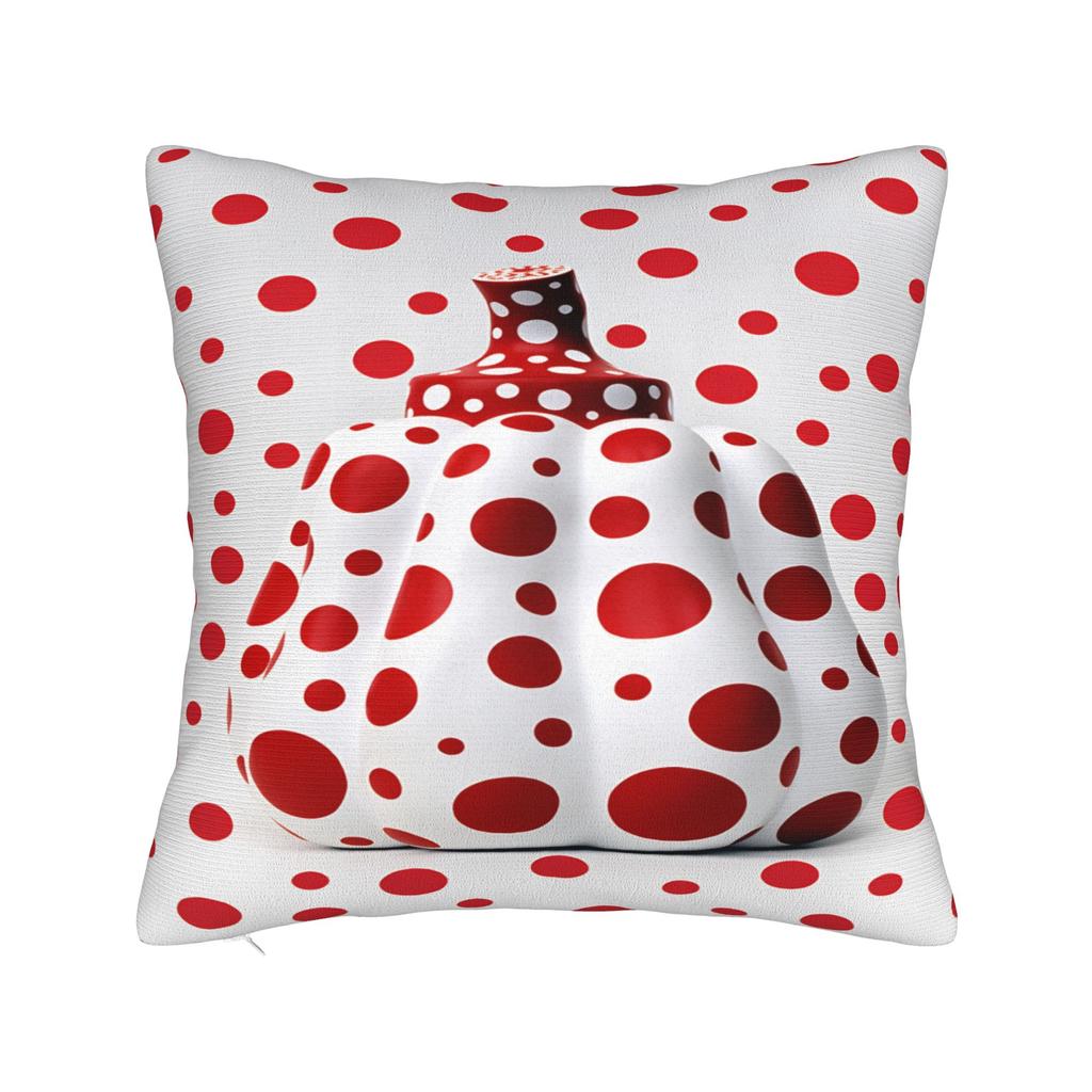 Yayoi Kusama Abstrakt Ansiktskuddfodral Japansk Konstnär Grafiskt Kuddfodral För Kontor Bil Heminredning Kawaii Kuddfodral
