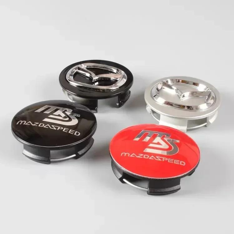 4Pcs Wheel Center Cap Logo Hub Cover Badge Emblem Long Leg 18MM 56MM ID53MM New Models For Mazda 3 Atenza Axela CX3 CX4 CX5 CX7