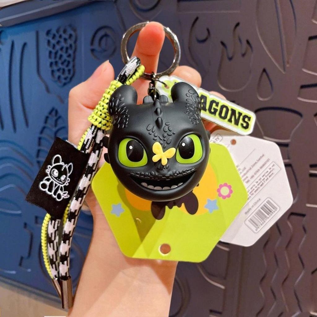 Porte-clés Dessin Animé Mignon, Porte-clés en Matériau ABS avec Design de Couleur Noire, Porte-clés Amusants pour Femmes Hommes