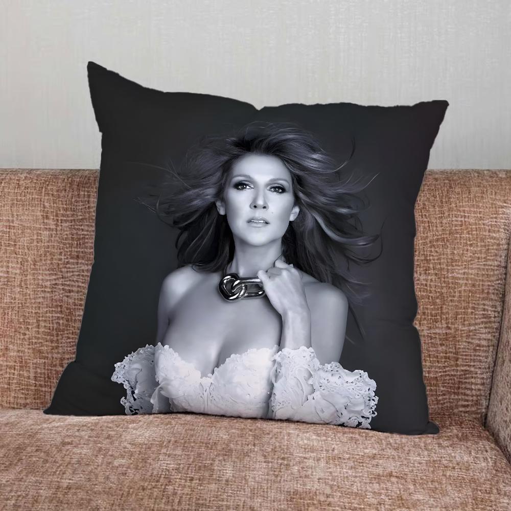 Singer C-Celine D-Dion Pillow Case For Home Bedroom Car Office Decoration Living Room Sofa Cushion Cover Suitable