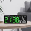 Digitaler Wecker mit USB-Stromversorgung, Temperatur, Datum, Woche, Doppelalarm, Countdown, Schlummerfunktion, Tischuhr, automatisch dimmbar, 12/24-Stunden-LED-Uhr