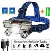 LED Headlamp Strong Light Super Bright Head-Mounted Flashlight Outdoor Rechargeable Night Fishing Headlight 5 Light Sources