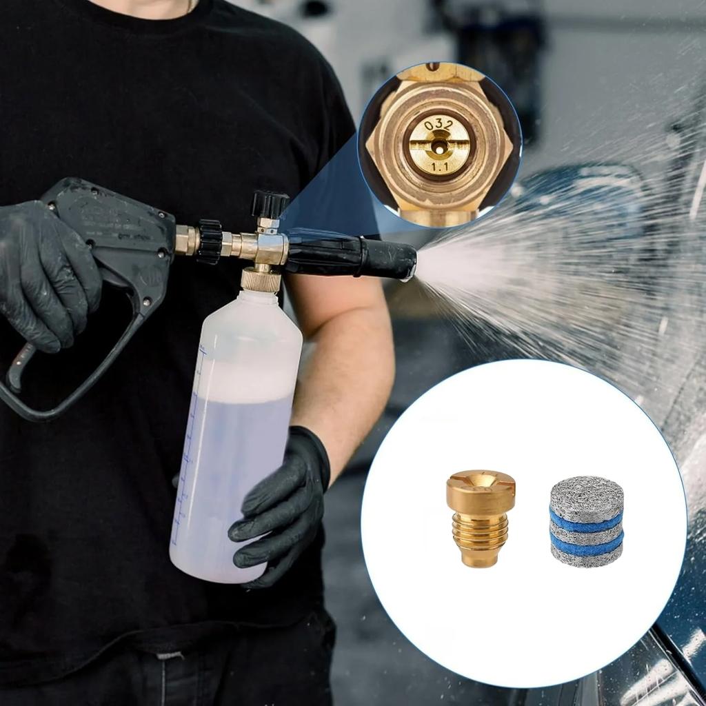 1.0-1.4MM Foam Cannon Orifice Nozzle Tips With Foam Maker Mesh Filter High Pressure Foam Wash Accessories Replacement