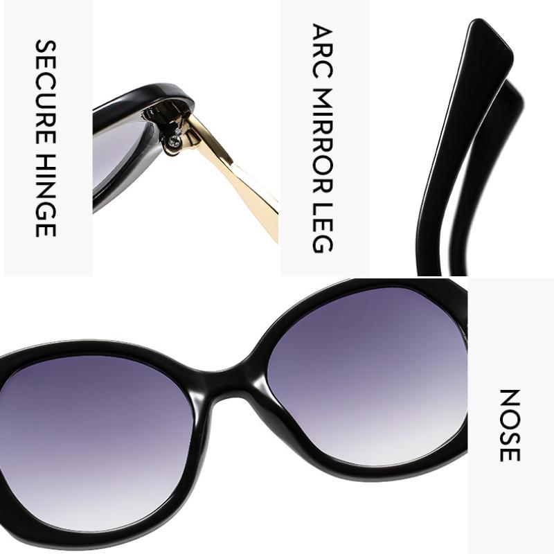 Women's sunglasses, men's and women's large-frame sunglasses, fashionable round-frame sunglasses.