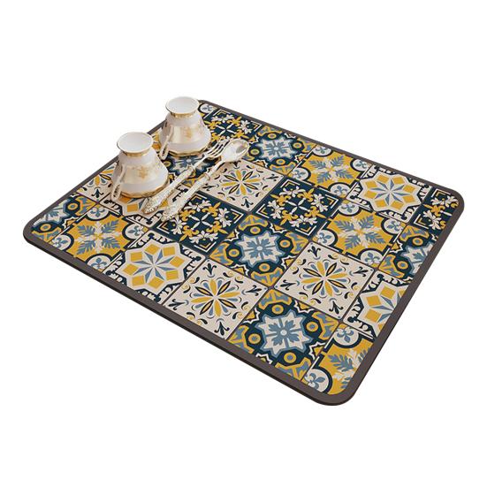 Podložka pod tanier Retro potlač Rýchla absorpcia Podložka pod pohár Protišmyková základňa Ľahko sa čistí Minimalistický dizajn Podložka pod kávovú šálku