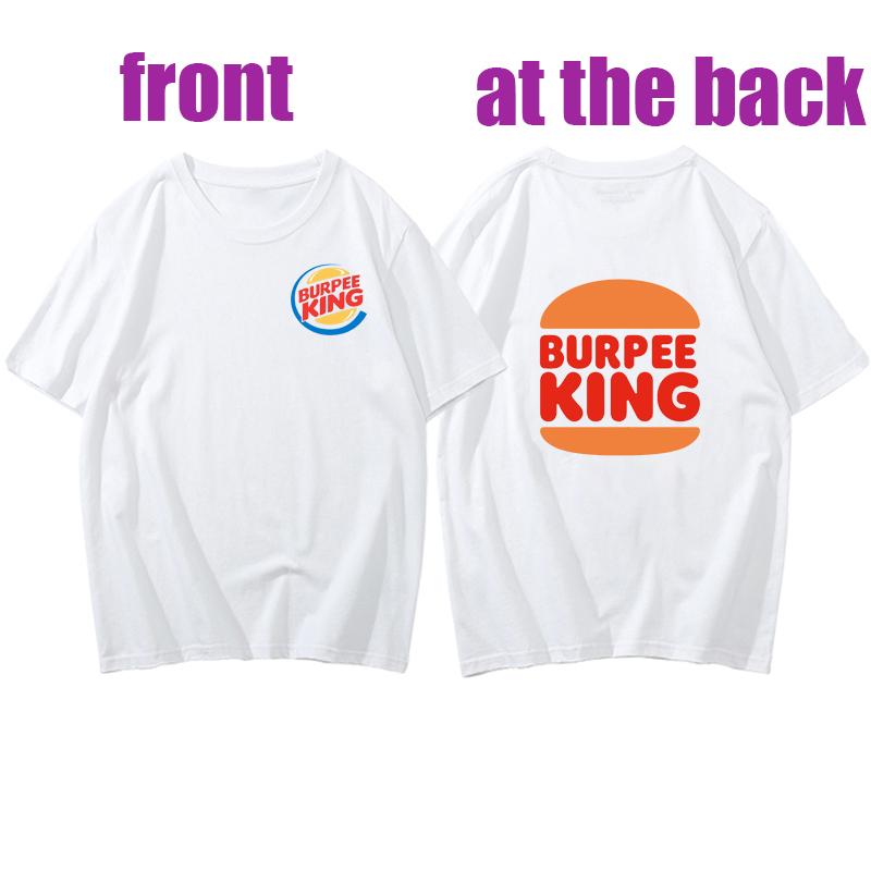 Ny Stil Burpee King Tryck T-shirt Unisex Unisex T-shirt Mode Sommar T-shirt Nyhet Kreativitet Unisex Kortärmad Casual Toppar Unisex